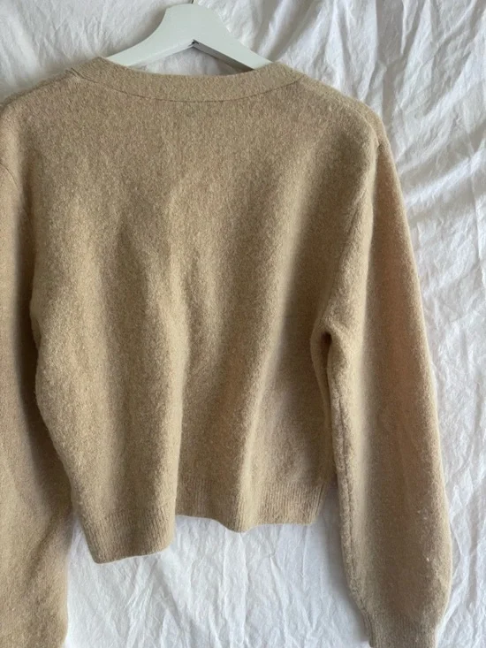 & Other Stories Alpaca Blend V-Neck Cardigan Scandi capsule wardrobe chic Size S - Picture 11 of 15